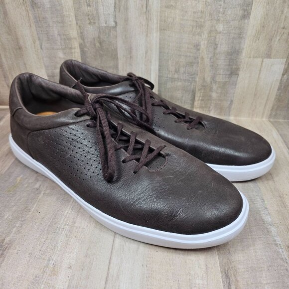 Cuater Mens Size 13 Shoes Travis Mathew Phenom Leather Brown Golf Sneakers - Picture 1 of 11